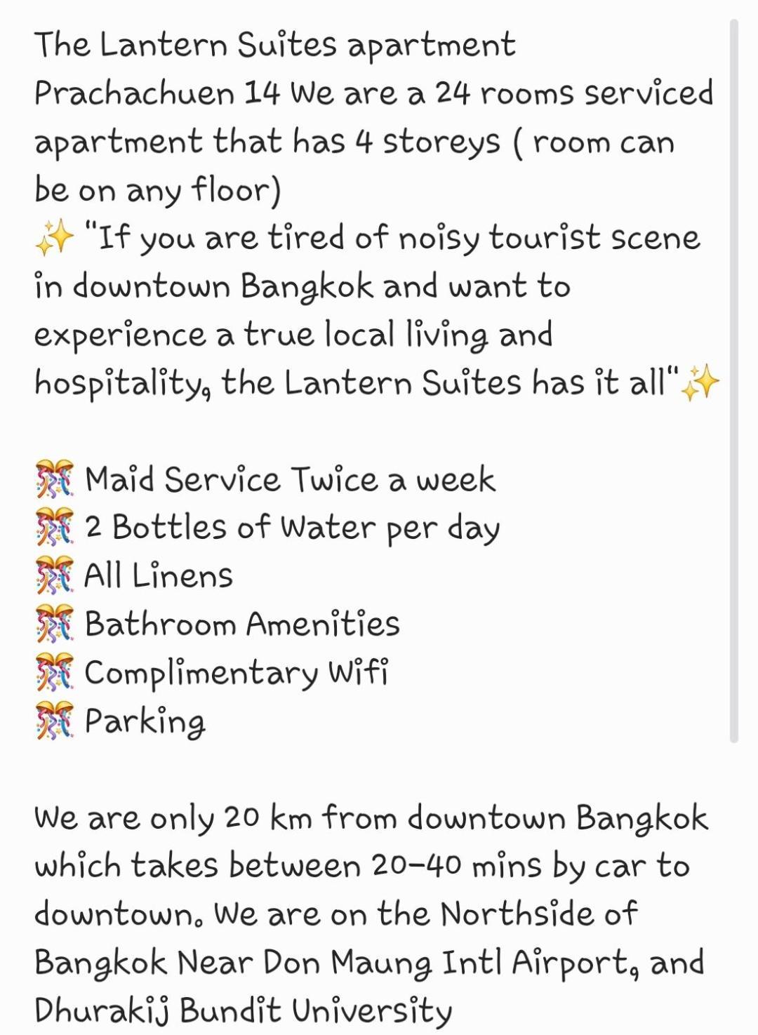 The Lantern Suites Ban Song Hong Eksteriør billede